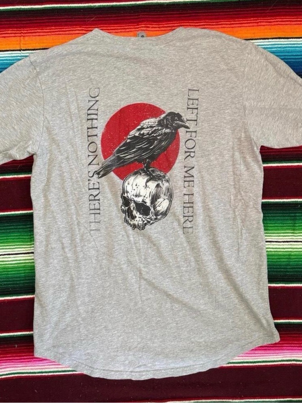 Next Level Apparel Skull and Crow Graphic Tee